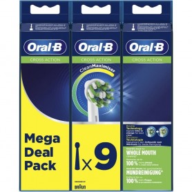 Cura della Persona ORAL-B CROSS ACTION TESTINE DI RICAMBIO 9 PEZZI CON FUNZIONALITÀ CLEAN MAXIMISER
