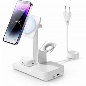 Caricabatterie Caricatore Wireless iPhone Supporto Magnetico 5 in 1 PowerWave Lite con cavo USB