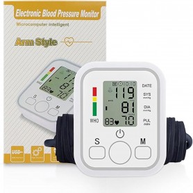 Salute e Bellezza Misuratore Pressione da Braccio Misuratore Pressione LCD Digitale Automatico di Pressione Sanguigna