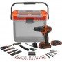 Ferramenta TRAPANO AVVITATORE BLACK+DECKER A BATTERIA CON PERCUSSIONE BCKSB04-QW 18Vx2 1,5 Ah Litio