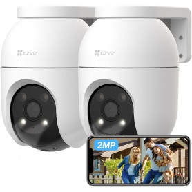 Sistemi di Sicurezza 2X EZVIZ Telecamera Wi-Fi Esterno 1080p Copertura a 360° Visione Notturna C8c 2MP