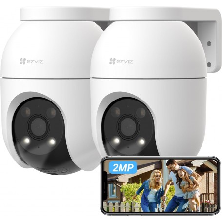 Sistemi di Sicurezza 2X EZVIZ Telecamera Wi-Fi Esterno 1080p Copertura a 360° Visione Notturna C8c 2MP