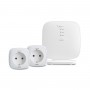 Vari GIGASET PLUG PACK KIT HUB + 2 PRESE INTELLIGENTI CONTROLLO DELLA CASA GOOGLE ALEXA