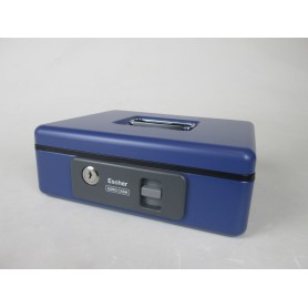 Ferramenta CASSETTA DI SICUREZZA PORTAVALORI 2 CHIAVI PORTA MONETE - 23X18X8 CM BLU