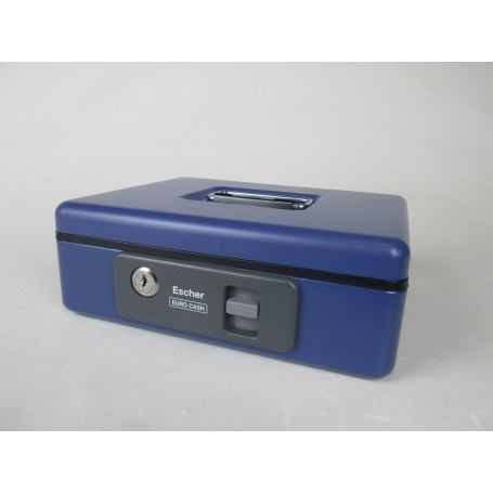 Ferramenta CASSETTA DI SICUREZZA PORTAVALORI 2 CHIAVI PORTA MONETE - 23X18X8 CM BLU
