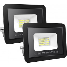 Home FARETTI LED 2 PEZZI PER ESTERNO ALTA LUMINOSITÀ 20W 2000LM 220V IMPERMEABILE IP65 GIARDINO CORTILE GARAGE PIAZZA