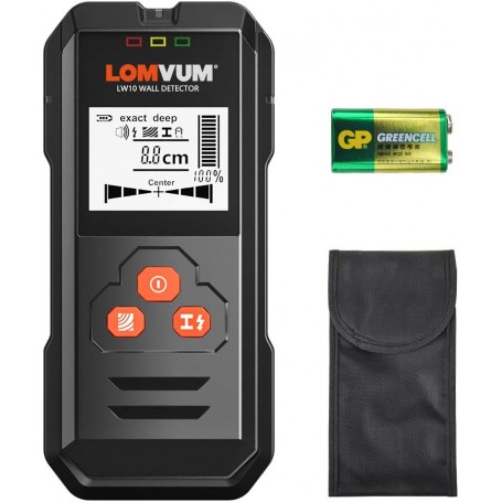 Elettronica e Elettricità RILEVATORE DI MATERIALI DIGITALE PER METALLI LEGNO CAVI LOMVUM LW10 PROFONDITÀ DI RILEVAMENTO 40/12...
