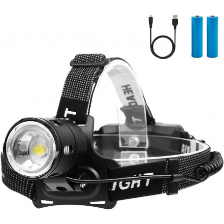 Elettronica e Elettricità FARETTO FRONTALE YVKVO 15000 LUMEN XHP50 IMPERMEABILE PER SPORT ALL'APERTO