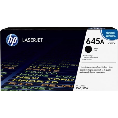 Toner CARTUCCIA ORIGINALE HP C9730A / 645A STAMPANTE COLOR LASERJET SERIE 5550 NERO