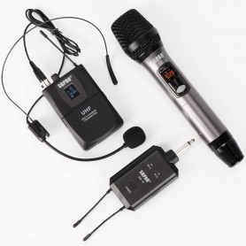 Cuffie e Microfoni SGPRO SG-14 Set di mini microfono da corpo e microfono senza fili con ricevitore compatto