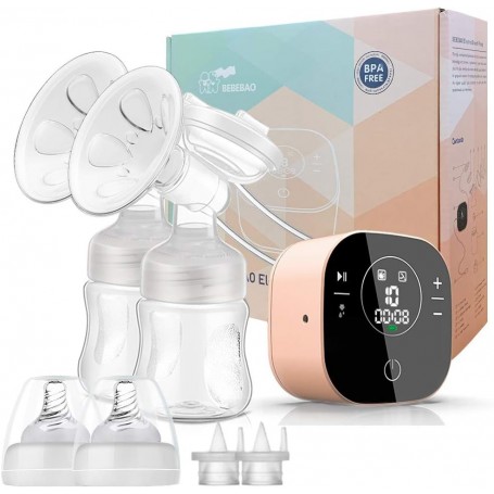 Infanzia Tiralatte elettrico ricaricabile doppio Bebebao BB-5020 2 modalità/10 livelli silenzioso per viaggi e casa