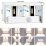 Elettronica e Elettricità Applique da parete Kingwei 20W EU1281-GY 1 Pezzo per interno/esterno BIANCO