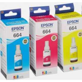 Cartucce Flacone di inchiostro Genuini Epson EcoTank Serie 664 MULTIPACK 3 COLORI 70ml