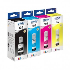 Cartucce FLACONE DI INCHIOSTRO GENUINI EPSON ECOTANK SERIE 102 MULTIPACK 4 COLORI