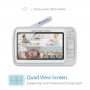 Infanzia Monitor Visualizzazione Quadrupla Moonybaby QuadView 60 con 2 telecamere e audio