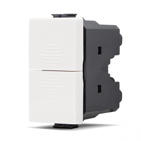 Elettronica e Elettricità DOPPIO PULSANTE MAPAM 10A-250V JOY BIANCO COMPATIBILE CON BTICINO MATIX