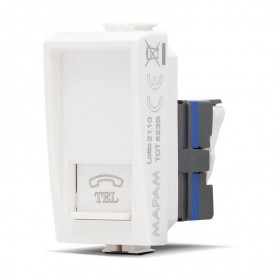 Elettronica e Elettricità PRESA TELEFONO MAPAM RJ11 JOY BIANCO COMPATIBILE CON BTICINO MATIX