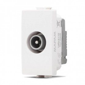 Elettronica e Elettricità PRESA TV PASSANTE MAPAM JOY BIANCO COMPATIBILE CON BTICINO MATIX