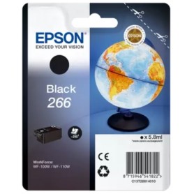 Cartucce Epson Mappamondo Serie 266, Cartucce d'Inchiostro Originali Nero Formato Standard