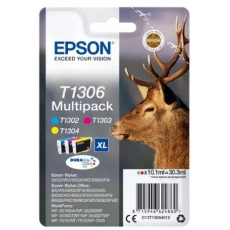 Cartucce CARTUCCIA EPSON T1306XL CERVO ORIGINALE - MULTIPACK