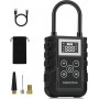 Accessori e Ricambi Auto Mini Compressore Aria Portatile a batteria 150PSI 4 Modalità con Lampada LED per Auto/Bici/Moto Nero
