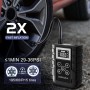 Accessori e Ricambi Auto Mini Compressore Aria Portatile a batteria 150PSI 4 Modalità con Lampada LED per Auto/Bici/Moto Nero