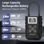 Accessori e Ricambi Auto Mini Compressore Aria Portatile a batteria 150PSI 4 Modalità con Lampada LED per Auto/Bici/Moto Nero