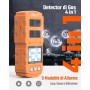 Sistemi di Sicurezza TopTes Guard-122 Rilevatore Gas Monitor per 4 Gas H2S/CO/LEL/O2 con Allarme