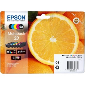 Cartucce CARTUCCIA EPSON 33 ARANCIA ORIGINALE MULTIPACK FORMATO STANDARD 5 COLORI