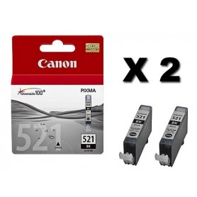 Cartucce 2X CARTUCCIA CANON CLI-521BK 2933B001 NERO 875062 ORIGINALE