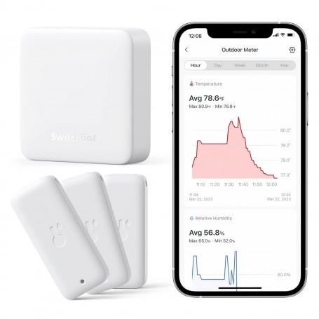 Offerte speciali TERMOMETRO WIFI IGROMETRO CONFEZIONE DA 3 CON HUB MINI IP65 INTERNO ESTERNO