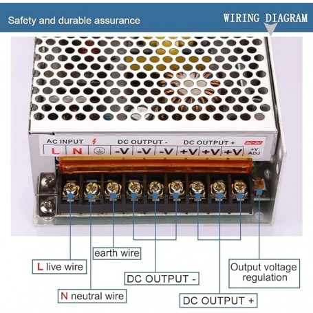 Elettronica e Elettricità LEDMO 2 PEZZI TRASFORMATORE DI ALIMENTAZIONE 12V 20A ALIMENTATORE PER LED AC110/220V